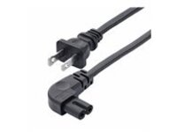 StarTech 3ft (1m) Laptop Power Cord, NEMA 1-15P to Right Angle C7, 7A 125V, 18AWG, Laptop Charger Cable, Replacement Power Brick Cord, AC Power Cable