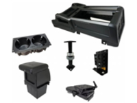 Havis VSX - Mounting kit (tray, console box, pole mount, arm rest, cup holder, equipment brackets, filler plates, printer mount, locking swing arm, 8-position fuse block)