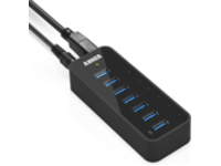 Anker USB 3.0 7-Port Hub with 1 BC 1.2 Charging Port