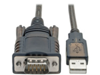 Eaton Tripp Lite Series RS232 to USB Adapter Cable with COM Retention (USB-A to DB9 M/M), FTDI, 5 ft. (1.52 m)