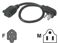 C2G 1.5ft Flat Plug Power Strip Plus