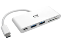 Tripp Lite 2-Port USB-C to USB-A Hub Micro SD &amp; SD/MMC Reader &amp; USB Charging