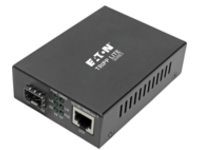 Eaton Tripp Lite Series Gigabit SFP Fiber to Ethernet Media Converter, POE&#x2B;, International Power Cables, 10/100/1000 Mbps
