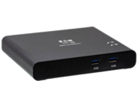 Eaton Tripp Lite series USB C KVM Dock 2-Port 4K HDMI USB-A Hub PD Charging USB 3.2 Gen 1 Black
