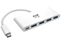 Tripp Lite 4-Port USB 3.1 USB-C to USB-A Hub w/ USB-C Charging Port 5 Gbps
