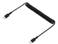 StarTech.com 3ft (1m) USB C Charging Cable, Coiled Heavy Duty Fast Charge &amp; Sync USB-C Cable, High Quality USB 2.0 Type-C Cable, Rugged Aramid Fiber, TPE, 3A, S20, iPad, Pixel