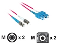 C2G 1m SC-ST 9/125 Duplex Single Mode OS2 Fiber Cable - Red - 3ft - patch cable - 1 m - red