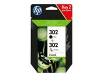 HP 302 - 2-pack - black, color (cyan, magenta, yellow)