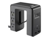 Desk Mnt Pwr 6Out Ushape Surge Prot 1080 Joule 1 Typc Usb &