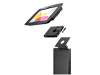 Compulocks iPad 10th-11th (A16) Gen Space Enclosure Brandable Floor Stand Plus Hub Black