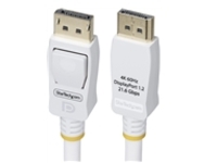 StarTech 10ft White VESA Certified DisplayPort 1.2 Cable with Latches