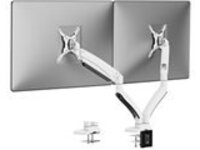 SIIG Dual Monitor Aluminum Heavy Duty Desk Mount with USB and Audio Ports