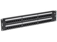 Eaton Tripp Lite Series 48-Port Cat6 Cat5 Patch Panel Rackmount 110 Punch Down RJ45 Ethernet 1URM 568B