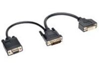 Tripp Lite 6in DVI Digital Y Splitter Cable DVI-I M to DVI-D F and HD15 F 6"