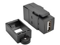 Tripp Lite USB 2.0 Keystone Panel Mount Coupler All-in-One F/F USB-A Black
