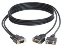 Tripp Lite 6ft VGA Monitor Y Splitter Cable High Resolution HD15 M/2xF 6'