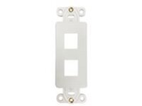 Eaton Tripp Lite Series 2-Port Antibacterial Wall-Mount Insert, Decora Style, Vertical, Ivory, TAA