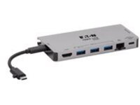Tripp Lite USB C Docking Station USB Hub 4k w/ HDMI, Gbe Gigabit Ethernet, SD Card Reader, PD Charging