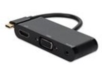 AddOn - Adapter - USB 3.1 Type C male to HDMI, VGA Adapter, USB 2.0 A female