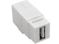 Eaton Tripp Lite Series USB 2.0 All-in-One Keystone/Panel Mount Coupler (F/F), White