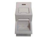 Eaton Tripp Lite Series 1-Port UK-Style Insert, Unloaded Shuttered Angled Module, 25 x 50 mm, Icon Tab, White