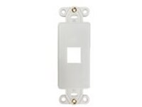 Eaton Tripp Lite Series 1-Port Antibacterial Wall-Mount Insert, Decora Style, Vertical, Ivory, TAA