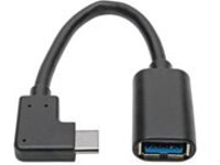 Tripp Lite USB C to USB-A Cable Right Angle 3.1 5 Gbps USB Type C M/F 6in