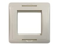 Eaton Tripp Lite Series Single-Gang UK-Style Gang Frame for Insert Modules, Hidden Screws, White