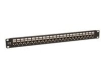 Tripp Lite 24-Port Shielded Cat6 Patch Panel Feed Through Rackmount RJ45 1URM TAA