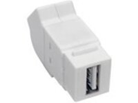 Eaton Tripp Lite Series USB 2.0 All-in-One Keystone/Panel Mount Angled Coupler (F/F), White