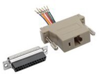 Eaton Tripp Lite Series DB25 to RJ45 Modular Serial Adapter (M/F), RS-232, RS-422, RS-485