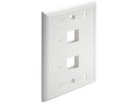 Tripp Lite Dual Outlet RJ45 Universal Keystone Face Plate / Wall Plate