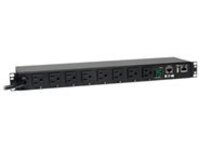 Tripp Lite 1.4kW Single-Phase Switched PDU, LX Platform Interface, 120V Outlets (8 5-15R), NEMA 5-15P, 12 ft. Cord, 1U Rack, TAA