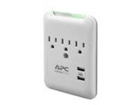 Wall Surge Protector 3Out 540 Joule W/2 3.4A Usb Charging Ports