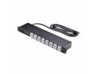 StarTech.com 8-Outlet Horizontal Rack Mount PDU, 1U Power Strip, 8ft Cord