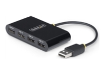 Startech 4-Port USB 2.0 Hub, USB Bus Powered, Small Travel Mini USB Hub, USB 2.0 Splitter, Multi-Port Portable USB Hub, 480Mbps, Overcurrent Protection (OCP)