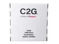 C2G 1000ft (304.8m) TAA-Compliant Cat6 Bulk Unshielded (UTP) Ethernet Network Cable with Solid Conductors-Riser CMR-Rated