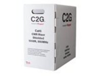 C2G 1000ft (304.8m) TAA-Compliant Cat6 Bulk Foil Shield (F/UTP) Ethernet Network Cable with Solid Conductors-Riser CMR -Rated