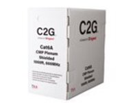 C2G 1000ft (304.8m) TAA-Compliant Cat6a Bulk Shielded (STP) Ethernet Network Cable with Solid Conductors