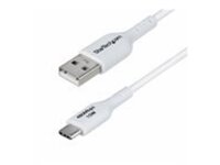 StarTech 3ft (0.9m) White USB-A to USB-C Charging Cable/Cord, M/M