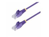 StarTech.com 15ft Purple Slim CAT6 Ethernet Cable, Snagless, 28AWG, LSZH