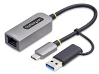 StarTech.com USB-C to Ethernet Adapter w/USB-A Adapter, Realtek RTL8153B