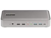 StarTech.com Dual-Laptop USB-C KVM Docking Station, Dual Monitor 4K 60Hz DisplayPort Dock, 5-Port USB Hub, GbE, 90W/45W Power Delivery to Two Laptops, Windows/Mac, 2-Host KVM Dock