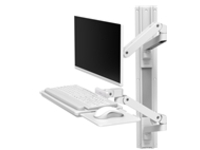 Ergotron LX Pro - Mounting kit (2 arms, 2 extensions, keyboard tray, slide-out mouse tray, mouse holder, 2 wall mount bases, wall track 34&quot;, wall bracket, 2 cable channels, monitor pivot, keyboard pivot)