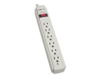 Tripp Lite Surge Protector Power Strip 120V 6 Outlet 8&#x27; Cord 990 Joule Flat Plug