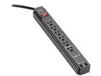 Tripp Lite Protect It! 6-Outlet Surge Protector, 6 ft. Cord, 990 Joules, 2 USB Ports (2.1A), Black Housing