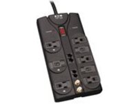 Tripp Lite Surge Protector Power Strip 120V 8 Outlet RJ11 RJ45 Coax 10&#x27; Crd 3240 Joule
