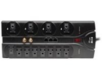Tripp Lite Surge Protector 120V 12 Outlet RJ11 RJ45 Coax 8&#x27; Crd 2880 Joule
