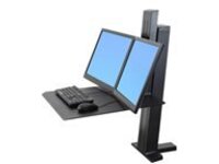 Ergotron WorkFit-SR Dual Monitor Standing Desk Workstation