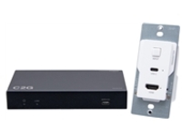 C2G HDMI HDBaseT + USB-C Data and Video over Cat Extender Wall Plate Transmitter to Box Receiver